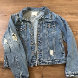 Denim Blue Distressed Jacket